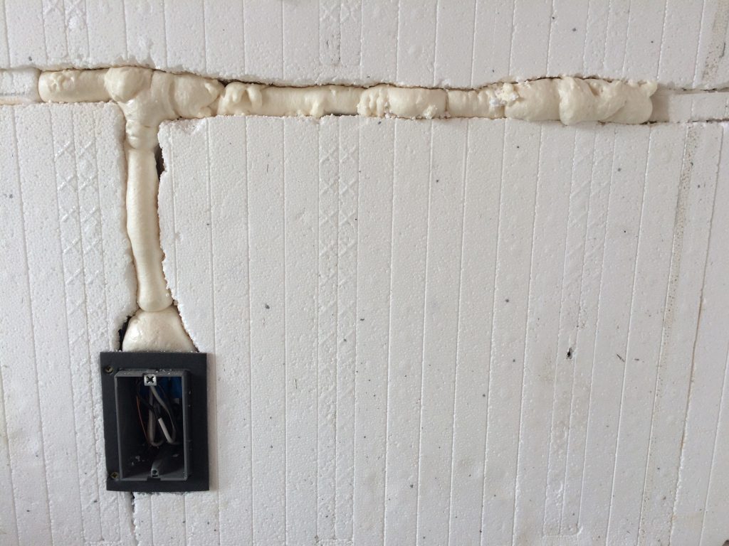 foam in wire chases